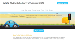 Desktop Screenshot of myownscheduletrafficschool.com