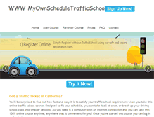 Tablet Screenshot of myownscheduletrafficschool.com